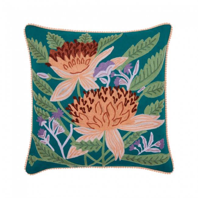 Üppig besticktes Zierkissen Protea Flower von Scout
