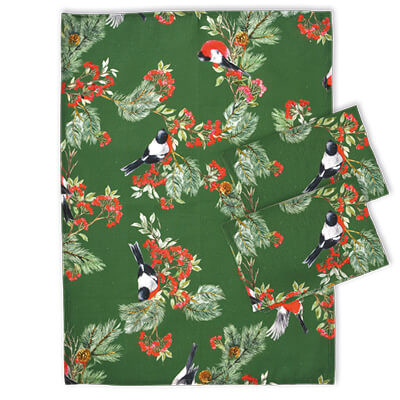Linge de cuisine OLGA en coton imprimé