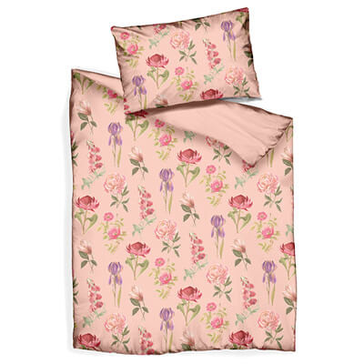 Parure de lit PASTELLE en satin de coton