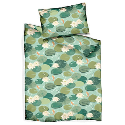 Parure de lit KIREI en satin de coton
