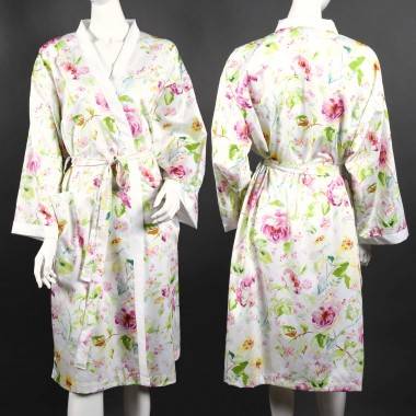 Kimono  ROSINA aus Baumwollsatin