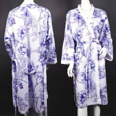 Kimono  JOUY aus Baumwollsatin