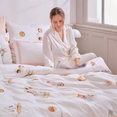 BONJOUR - Bedruckte Bettwäsche aus hochwertigstem Baumwoll-Satin
