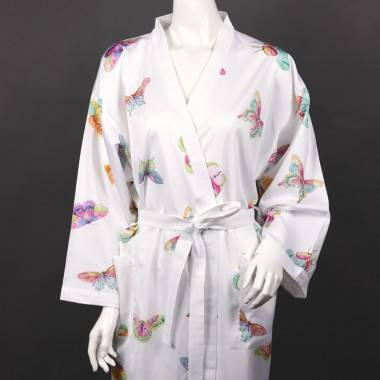 Kimono MARIPOSA en satin de coton