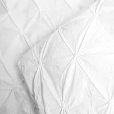 Garniture de lit PINTUC plissé en percale pur coton