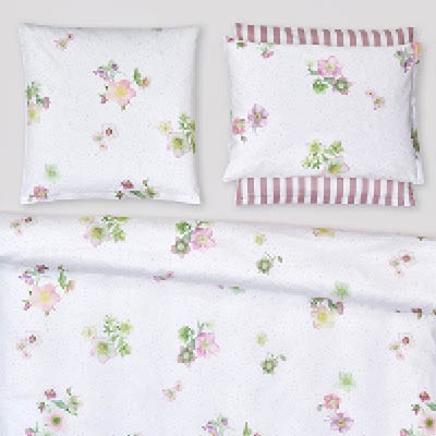 FLEUR - Bedruckte Bettwäsche aus hochwertigstem Baumwoll-Satin