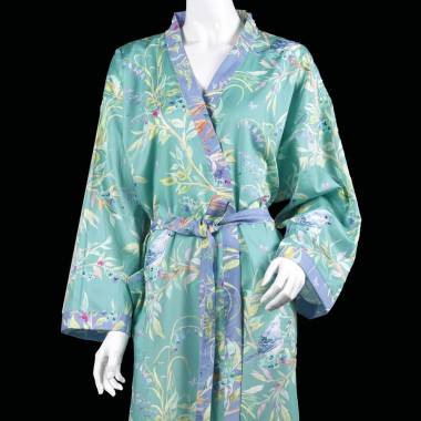 Kimono GIARDINO en satin pur coton